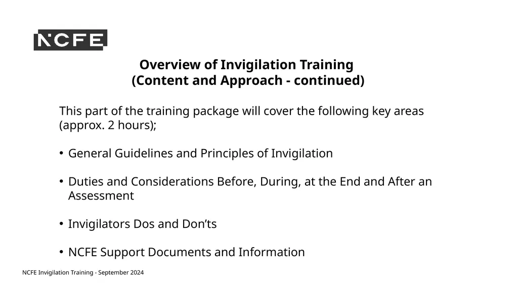 NCFE Invigilation Training - September 2024 NCFE - slide 5 of 62