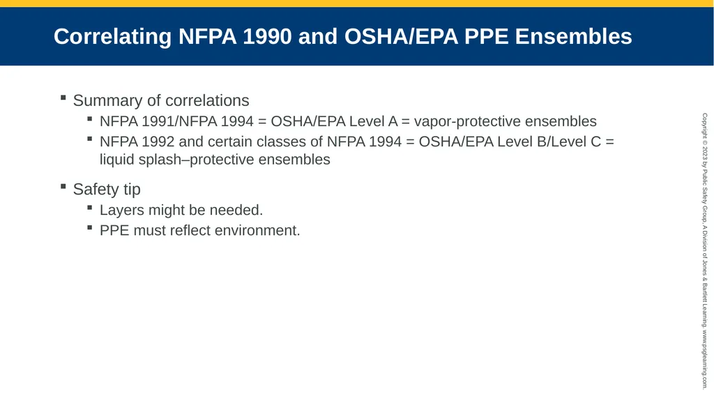 Personal Protective Equipment CHAPTER 8 Knowledge - slide 29 of 41