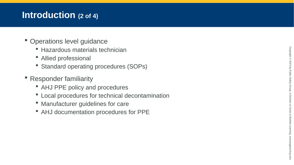 Personal Protective Equipment CHAPTER 8 Knowledge - slide 4 of 41