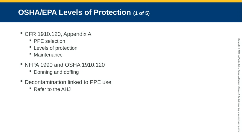 Personal Protective Equipment CHAPTER 8 Knowledge - slide 24 of 41