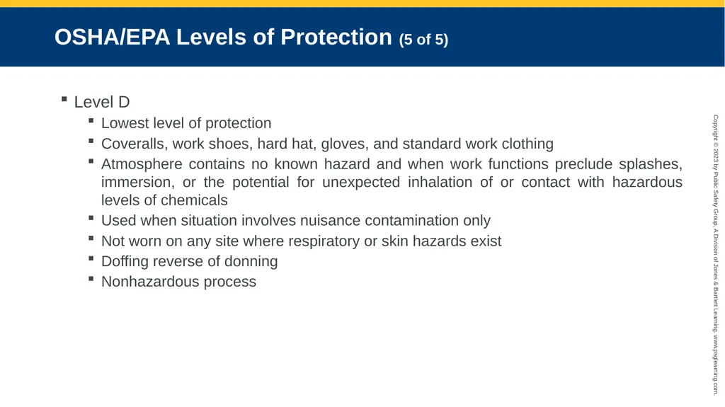 Personal Protective Equipment CHAPTER 8 Knowledge - slide 28 of 41