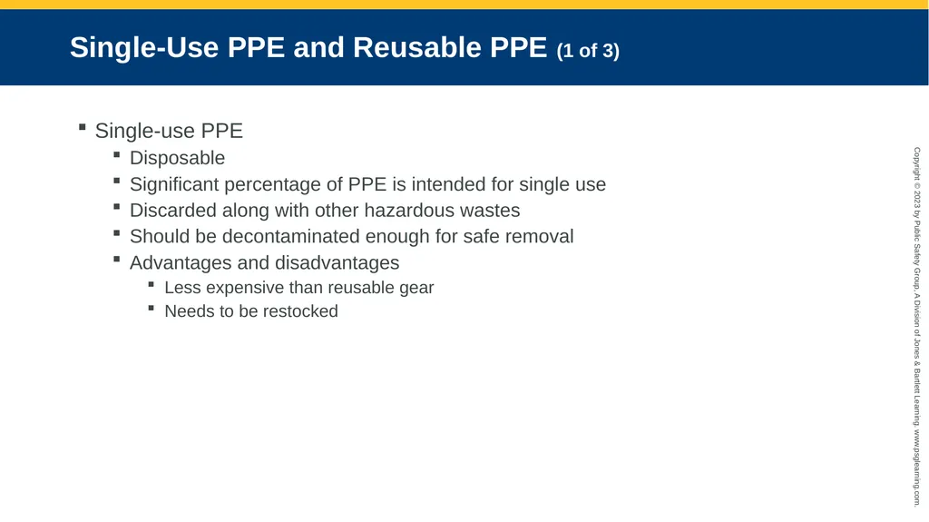 Personal Protective Equipment CHAPTER 8 Knowledge - slide 7 of 41
