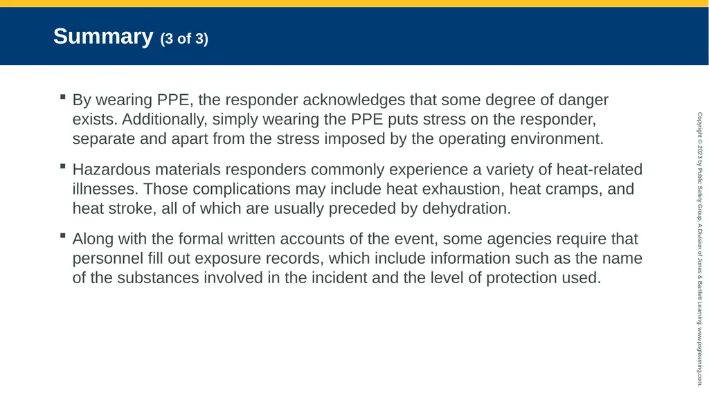 Personal Protective Equipment CHAPTER 8 Knowledge - slide 41 of 41