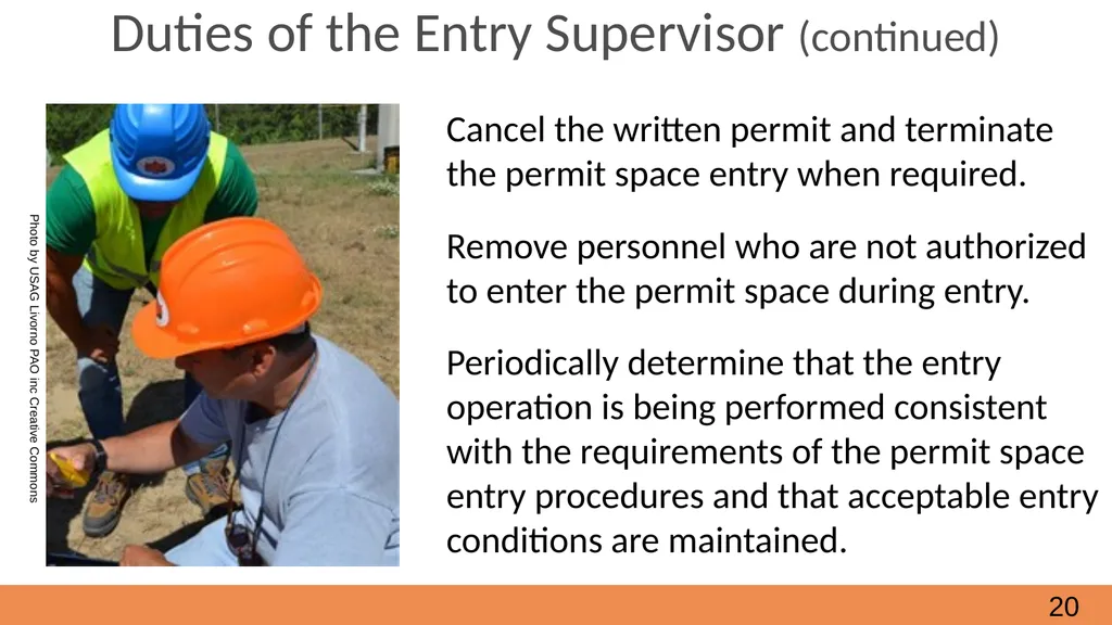 Confined Spaces October, 2021 Module 2 - How to - slide 20 of 37