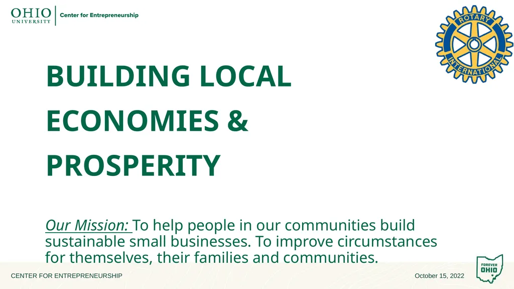 Our Mission: To help people in our communities