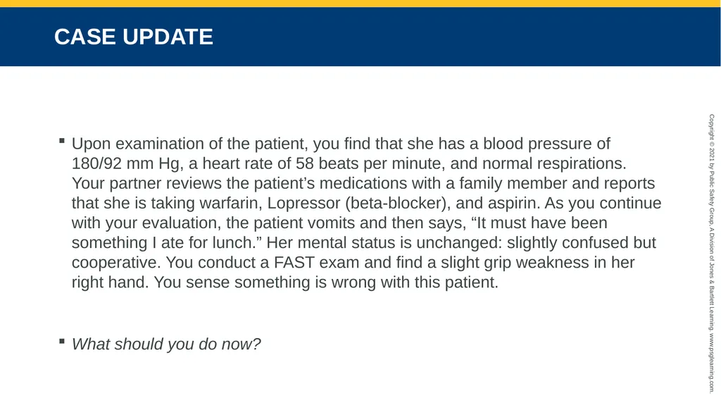 CHAPTER 31 Geriatric Emergencies The following - slide 73 of 74