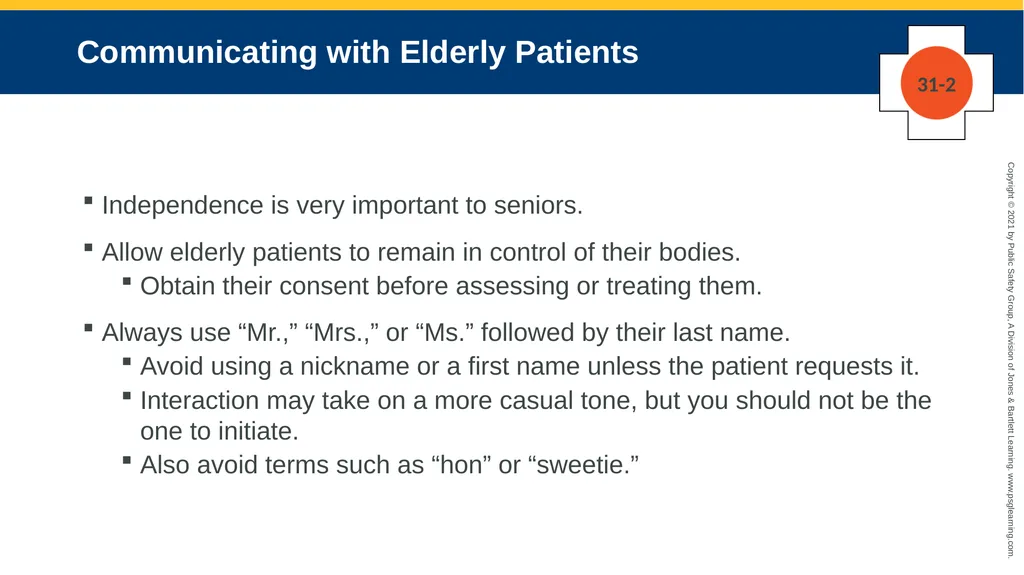 CHAPTER 31 Geriatric Emergencies The following - slide 56 of 74