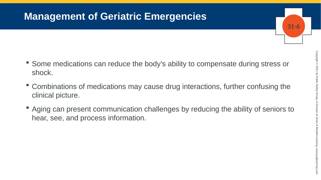 CHAPTER 31 Geriatric Emergencies The following - slide 62 of 74