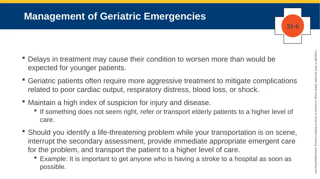CHAPTER 31 Geriatric Emergencies The following - slide 63 of 74