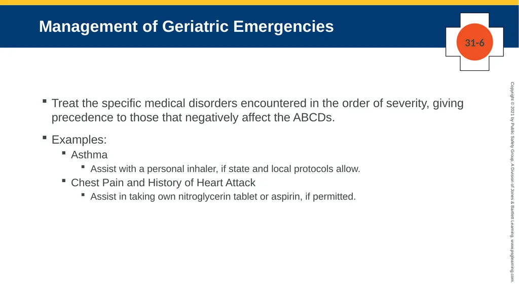 CHAPTER 31 Geriatric Emergencies The following - slide 67 of 74