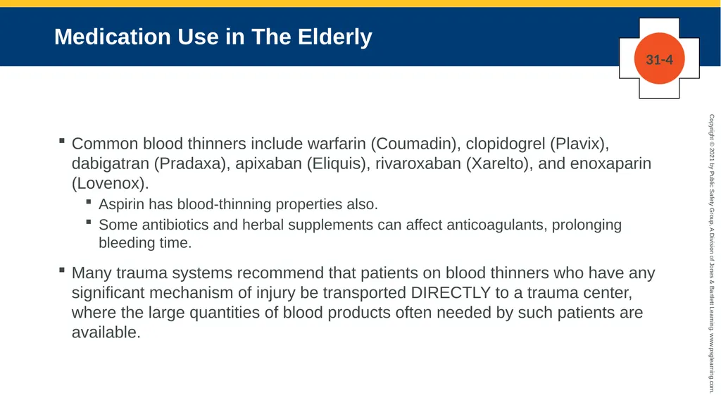 CHAPTER 31 Geriatric Emergencies The following - slide 43 of 74