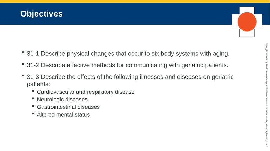 CHAPTER 31 Geriatric Emergencies The following - slide 3 of 74