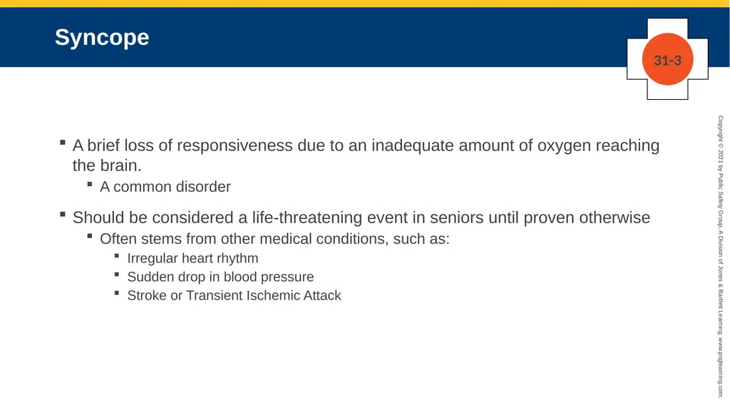 CHAPTER 31 Geriatric Emergencies The following - slide 31 of 74