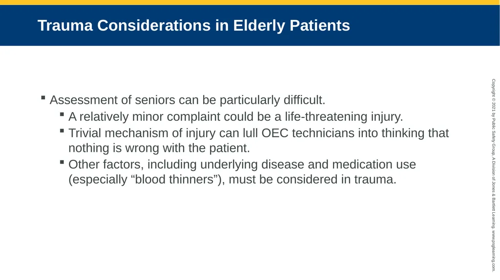CHAPTER 31 Geriatric Emergencies The following - slide 46 of 74