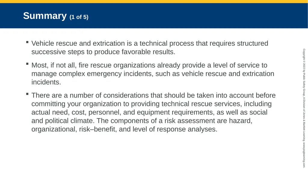 Vehicle Rescue Incident Awareness CHAPTER 2 - slide 78 of 82