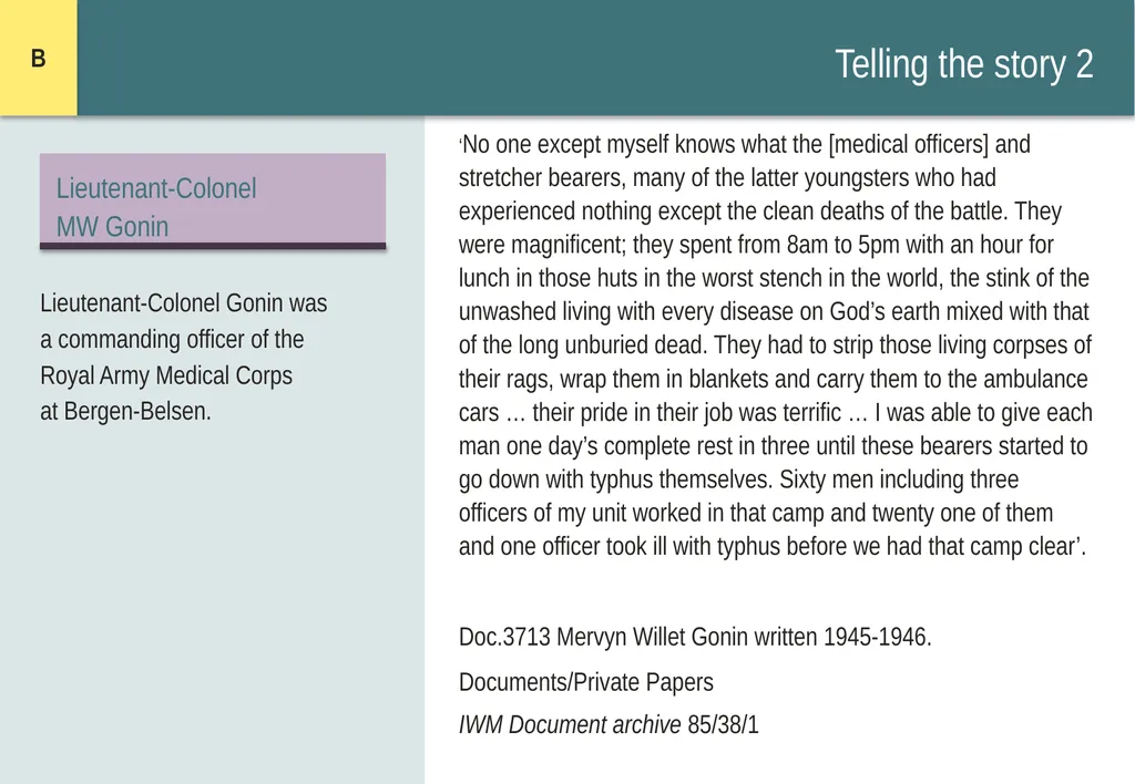 Encountering Bergen-Belsen What were the - slide 20 of 54