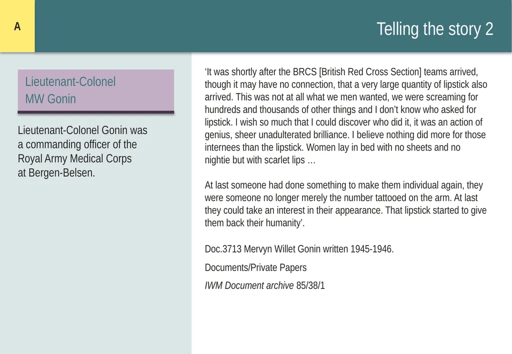 Encountering Bergen-Belsen What were the - slide 10 of 54