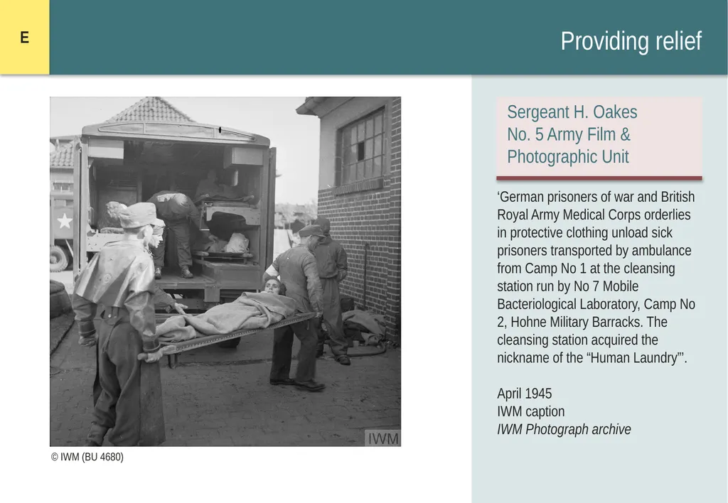 Encountering Bergen-Belsen What were the - slide 47 of 54