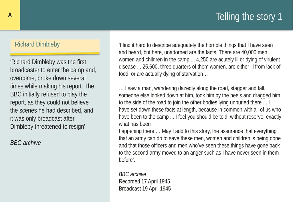 Encountering Bergen-Belsen What were the - slide 9 of 54