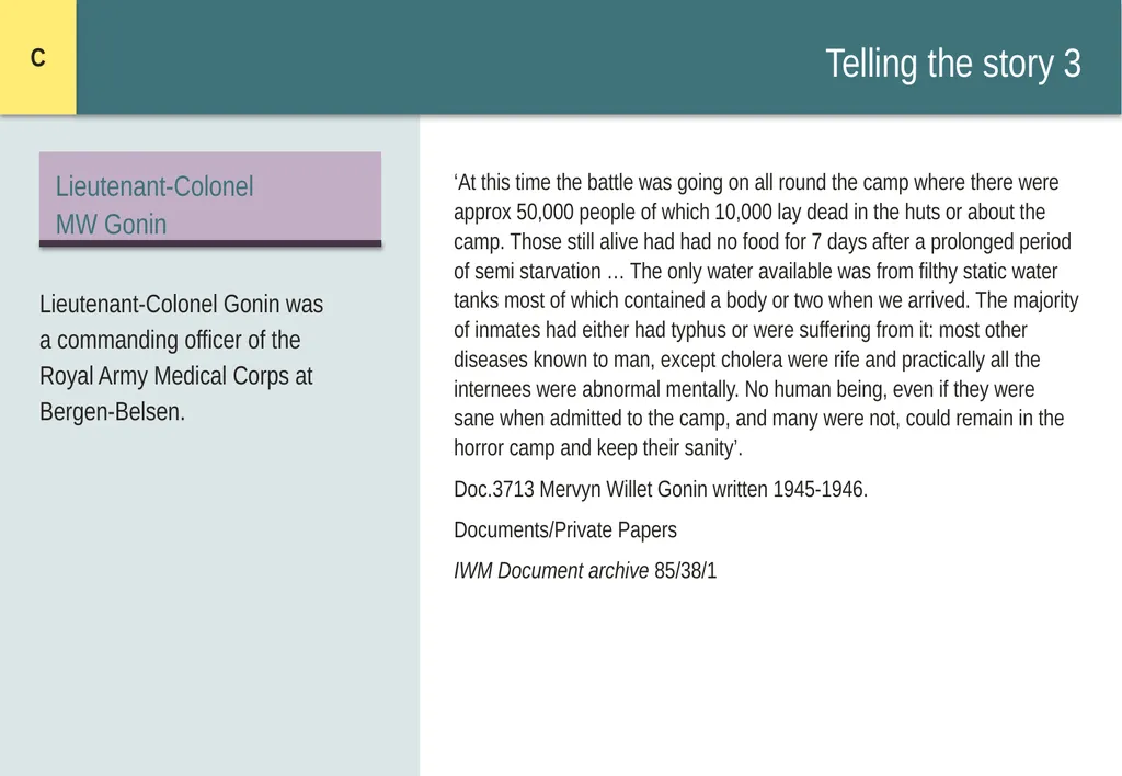 Encountering Bergen-Belsen What were the - slide 31 of 54