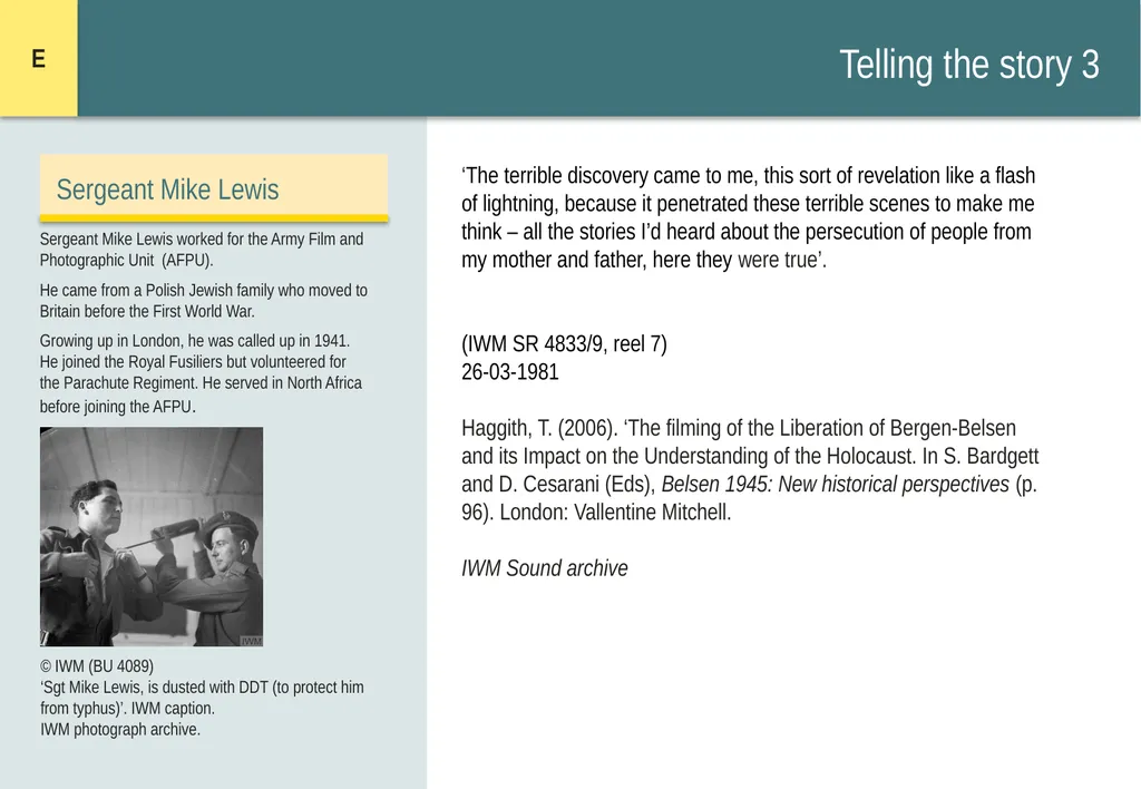 Encountering Bergen-Belsen What were the - slide 51 of 54