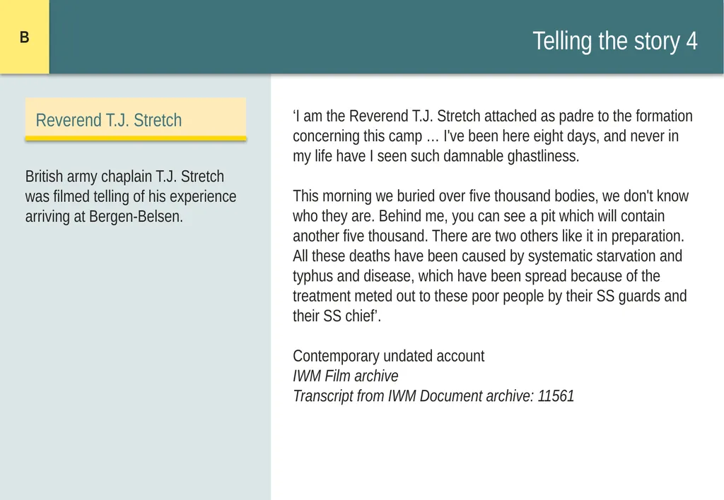 Encountering Bergen-Belsen What were the - slide 22 of 54