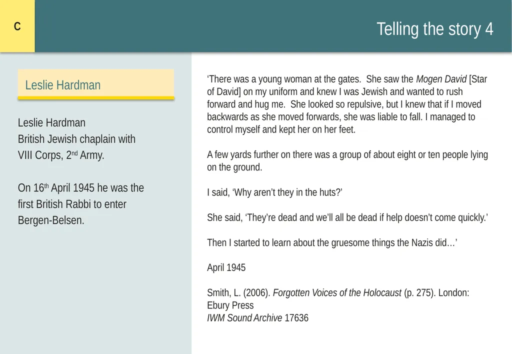 Encountering Bergen-Belsen What were the - slide 32 of 54