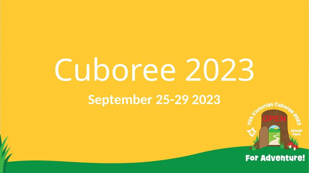 Cuboree 2023 September 25-29 2023 Acknowledgement - slide 1 of 25