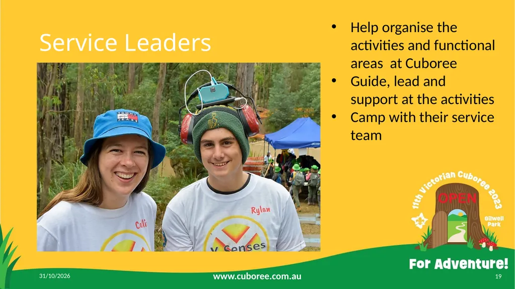 Cuboree 2023 September 25-29 2023 Acknowledgement - slide 19 of 25