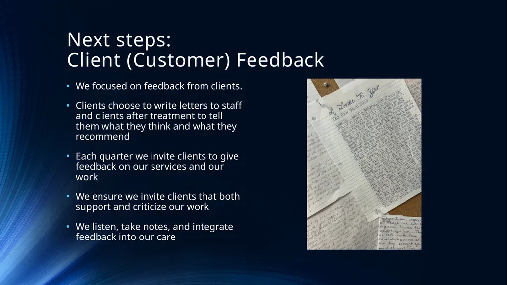 Evidence Based Treatment to Improve Client, Staff, - slide 23 of 47