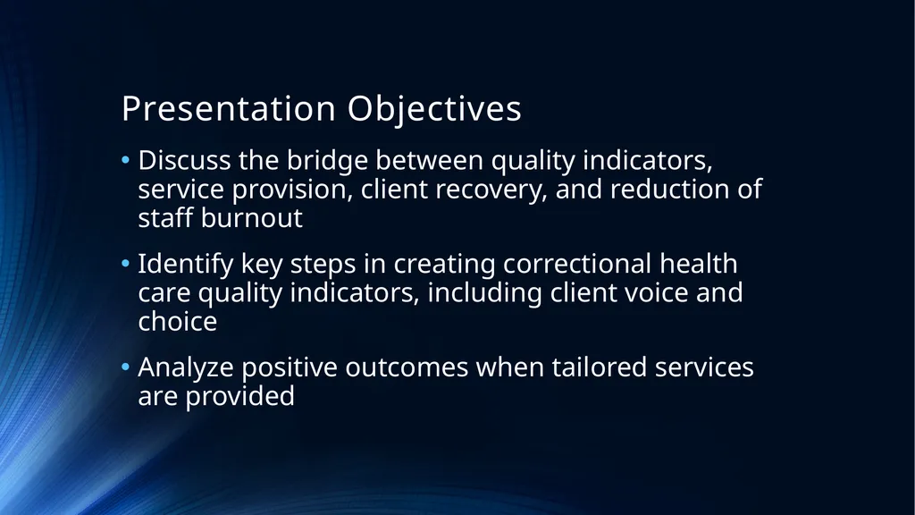 Evidence Based Treatment to Improve Client, Staff, - slide 3 of 47