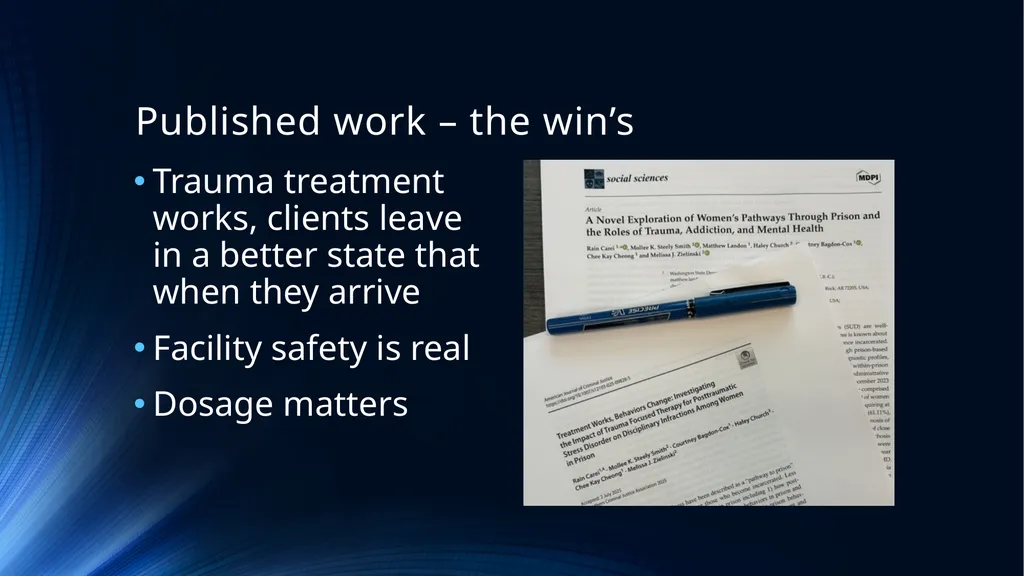 Evidence Based Treatment to Improve Client, Staff, - slide 35 of 47