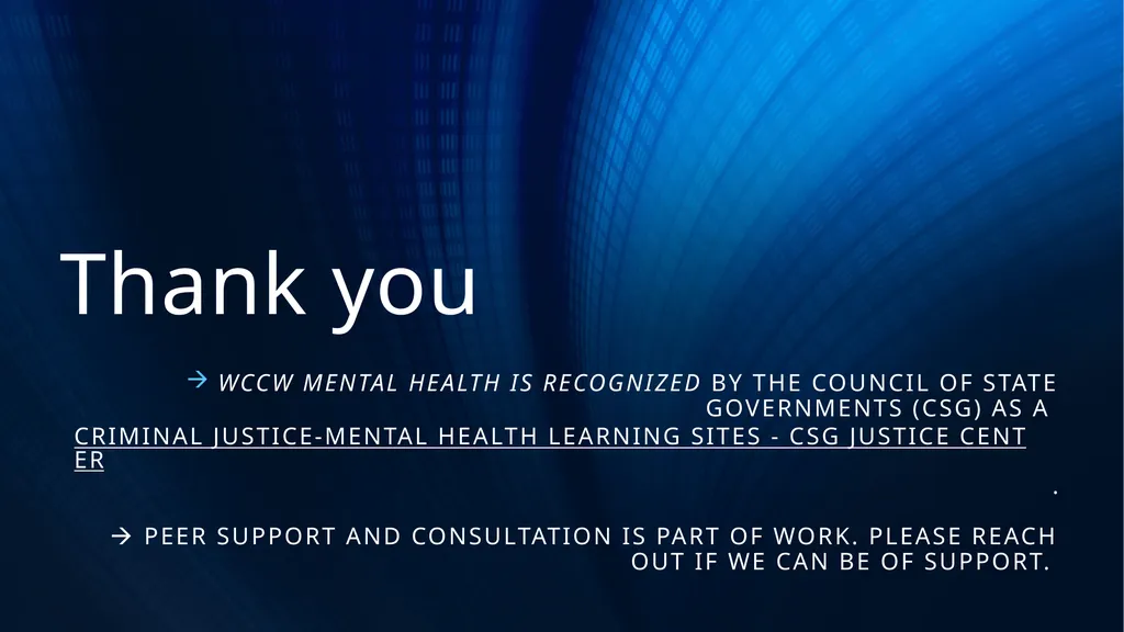Evidence Based Treatment to Improve Client, Staff, - slide 44 of 47