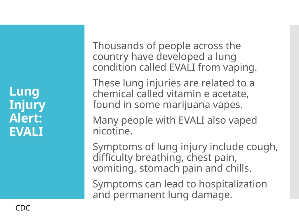 Know the Risks VAPING and E-CIGARETTES After This - slide 13 of 28