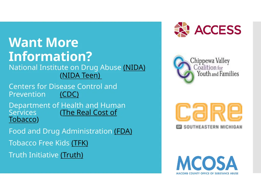 Know the Risks VAPING and E-CIGARETTES After This - slide 28 of 28
