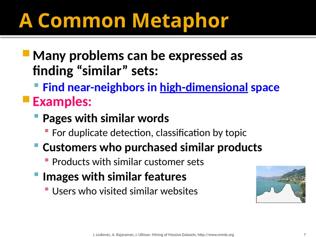 Finding Similar Items: Locality Sensitive Hashing - slide 7 of 58