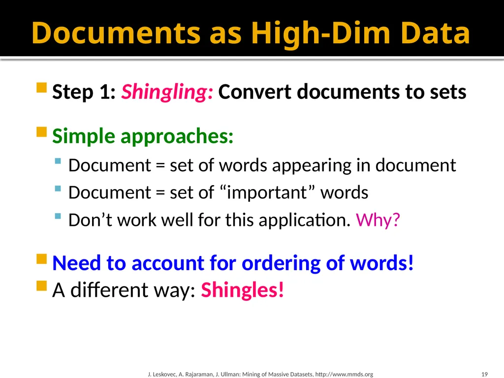Finding Similar Items: Locality Sensitive Hashing - slide 19 of 58