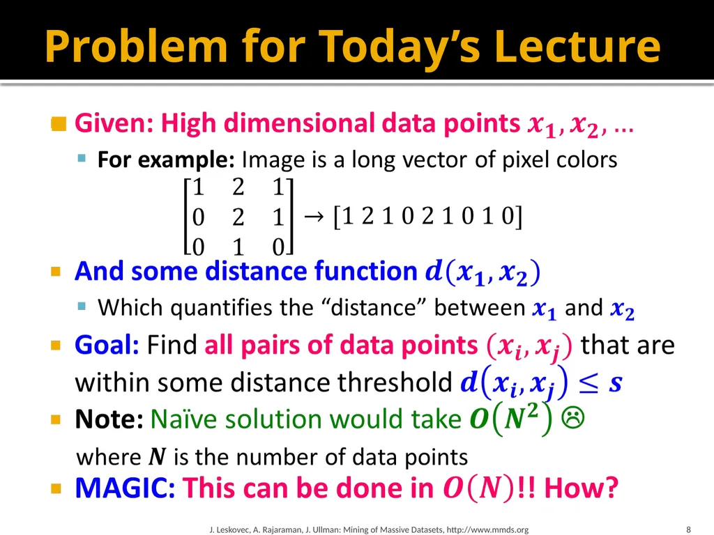 Finding Similar Items: Locality Sensitive Hashing - slide 8 of 58