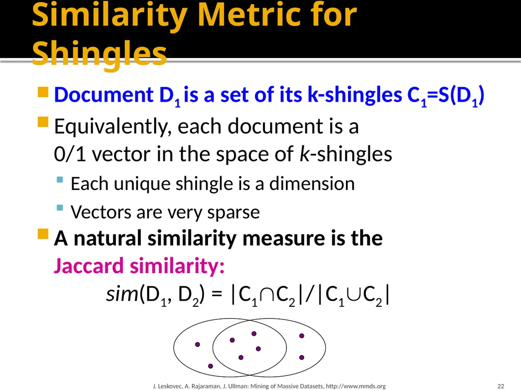 Finding Similar Items: Locality Sensitive Hashing - slide 22 of 58