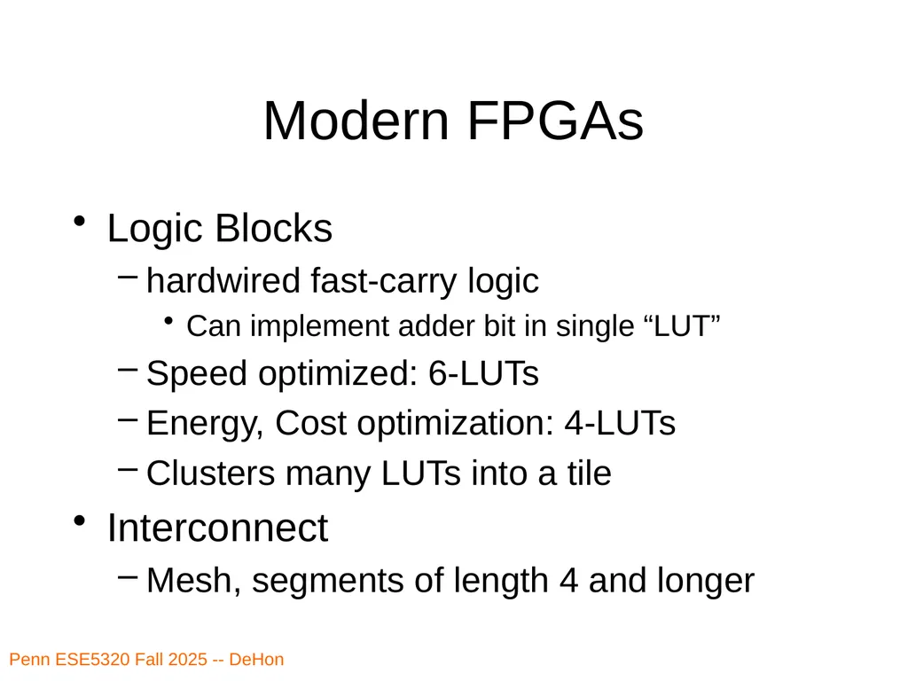 Penn ESE5320 Fall 2026 -- DeHon ESE5320: - slide 42 of 59