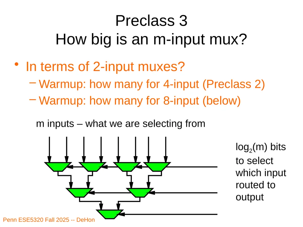 Penn ESE5320 Fall 2026 -- DeHon ESE5320: - slide 31 of 59