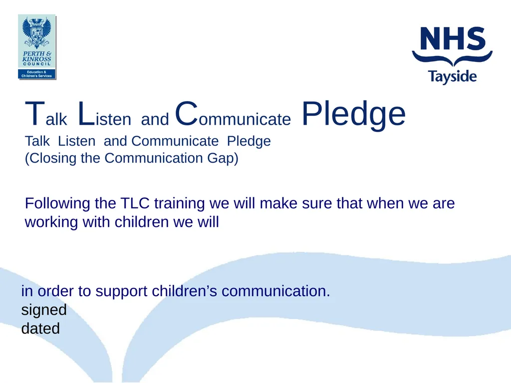 Talk Listen Communicate Closing the Communication - slide 10 of 28