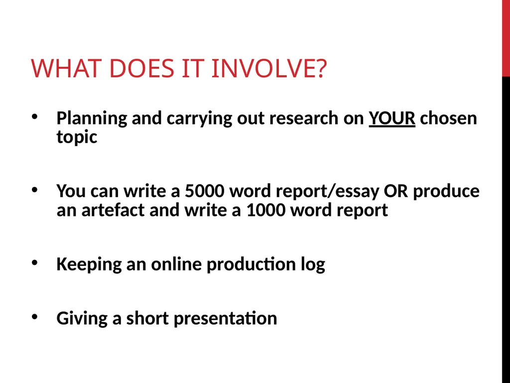 INTRODUCTION TO LEVEL 3 EPQ YEAR 12 INDUCTION WHAT - slide 3 of 25