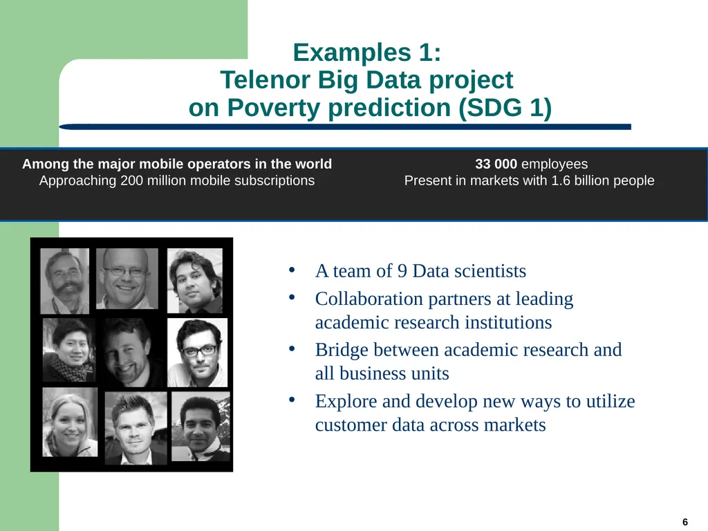 1 Big Data for Official Statistics* Herman Smith - slide 6 of 27
