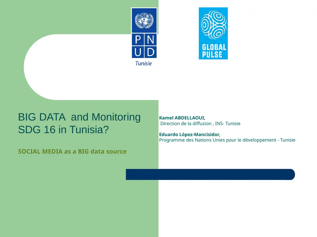 1 Big Data for Official Statistics* Herman Smith - slide 11 of 27