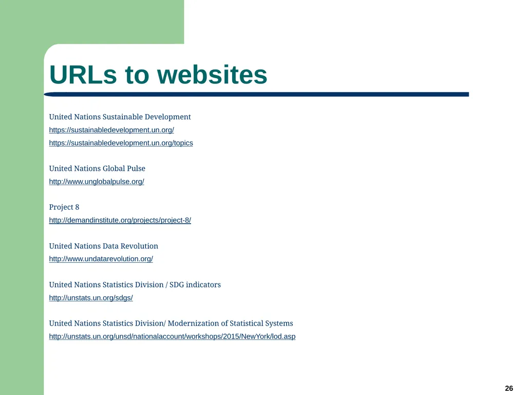 1 Big Data for Official Statistics* Herman Smith - slide 26 of 27