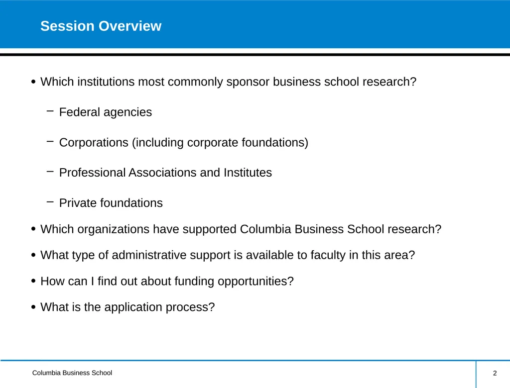 External Research Funding Information Session - slide 2 of 21