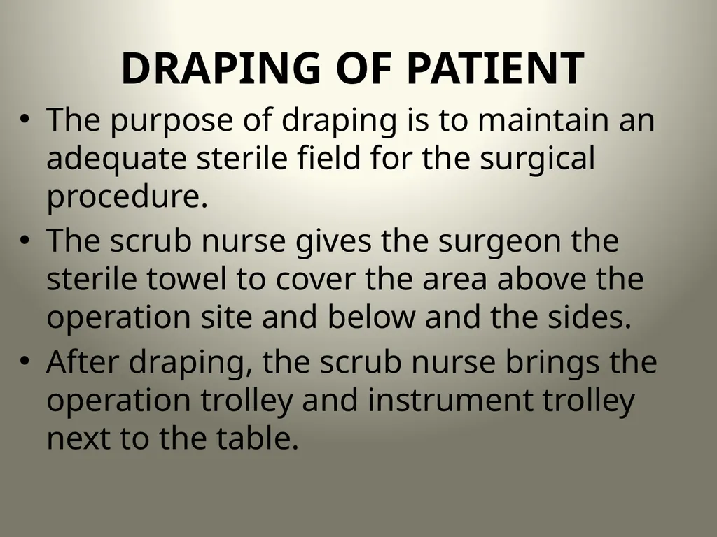 INTRODUCTION TO OPERATING THEATRE OBJECTIVES - slide 33 of 79