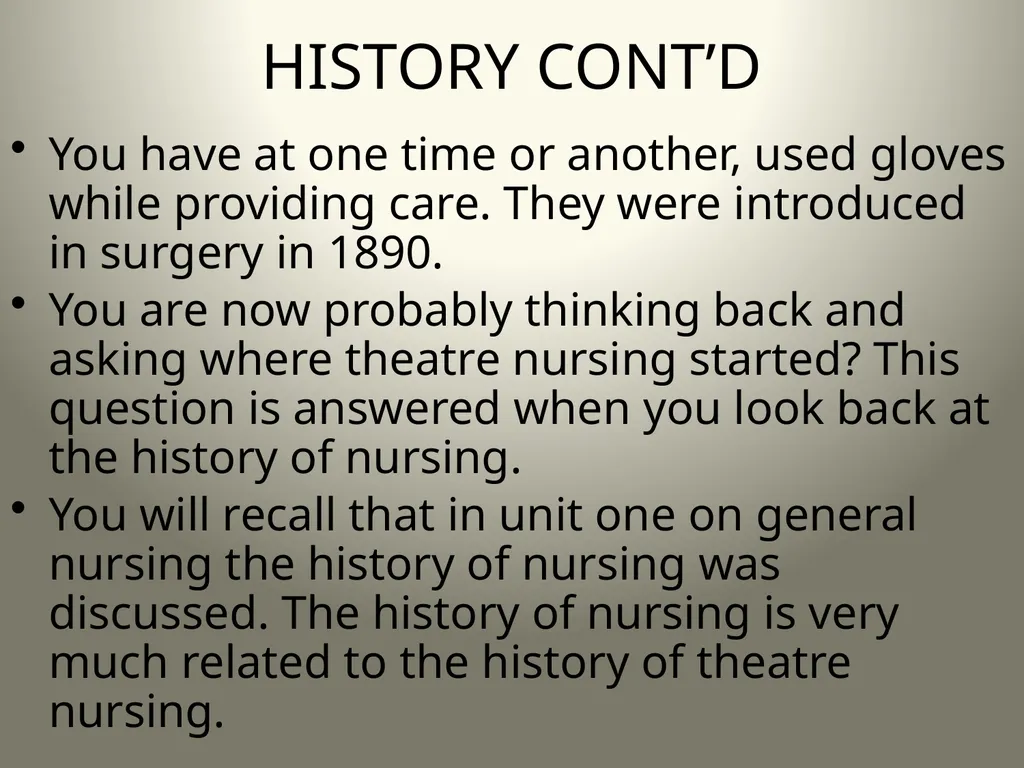 INTRODUCTION TO OPERATING THEATRE OBJECTIVES - slide 5 of 79