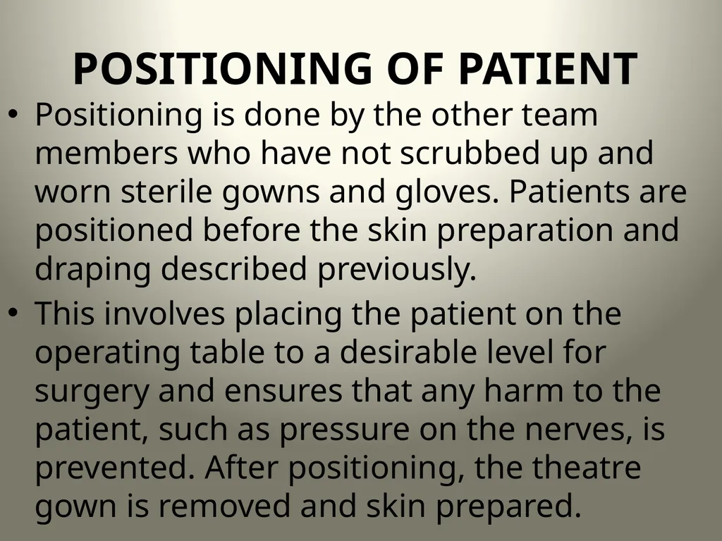 INTRODUCTION TO OPERATING THEATRE OBJECTIVES - slide 34 of 79